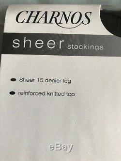 100 Pairs Of Sheer Stockings CHARNOS Black Medium 15 Denier. Job Lot Bundl New