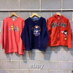 10 x Vintage Disney Fleece Sweatshirts/Hoodies WHOLESALE / JOBLOT / BUNDLE