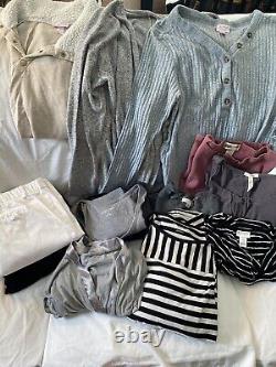 16 Pc Bundle Maternity Clothes Lot Leggings Sweater Tank Shirt Tunic Capri Med