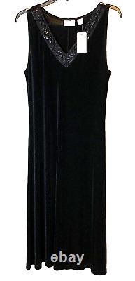 2PC Bundle Chico's Dress Dazzle Up Black and Norton McNaughton Glitzy Jacket VTG