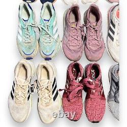 Adidas Womens Running Shoe Lot 15 Pair READ AS IS