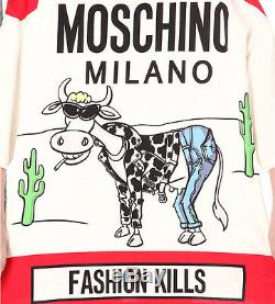 BUNDLE MOSCHINO Jeremy Scott Cigarette Box Fashion Kills Cow Dress & BACKPACK