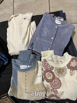 Bundle Alfred Dunner clothes, sequin Jacket, Tupperware Set, Purse