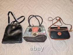 Bundle Lot of 3 Vintage Dooney & Bourke Handbags designer purses