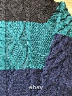 Bundle of 18 Topman Crew Neck Acrylic Charcoal Teal Navy Cable Knit Jumper XS