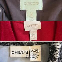 Chico's Sz 2 Lot of 5 Bundle Long Sleeve Blazers Jackets & Top One NWT One NWOT