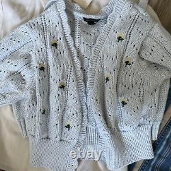 Clothing Bundle Sweater Top Set Blouse Small Denim Striped Skirt Small/Med