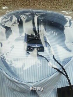 Crew Clothing Classic Striped Shirt Blue Ladies, UK 16 bundle X10 RRP £490 Bnwt