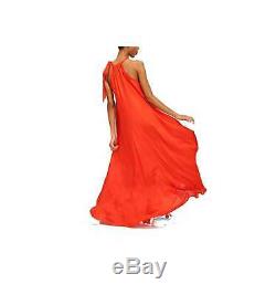 Essentiel Antwerp Woman Long Dress Orange Smooth Dress Ts08