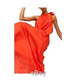 Essentiel Antwerp Woman Long Dress Orange Smooth Dress Ts08 