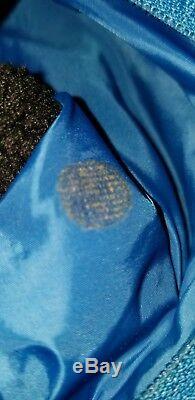 Euc Lululemon Sz 6 Down & Fleece Run Bundle Up Hooded Jacket Coat Black & Blue