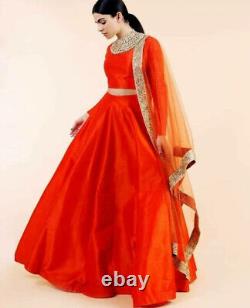 Gorgeous Readymade Top Skirt Lehenga Choli Bridal Silk Clothing for Women & Girl