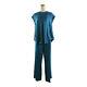 HERMES matching clothes sleeveless top #34 pants #36 Blue blue Used