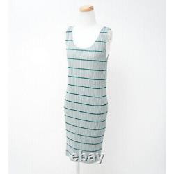 ISSEY MIYAKE Dress Size 2 Border Sleeveless Gray Bundle Old Clothes (H18)