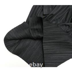 ISSEY MIYAKE High-Neck Long Coat Cardigan Size 3 Black Bundle Old Clothes (U72)