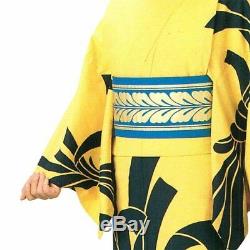Japanese Yukata Noshi bundle design yellow women summer kimono cloth wafuku