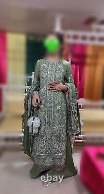 Jasmine PK olive Green Pakistani Wedding Clothes With Sharara And Dupatta