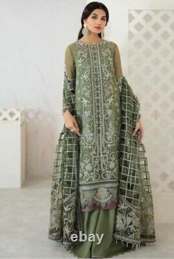 Jasmine PK olive Green Pakistani Wedding Clothes With Sharara And Dupatta