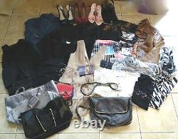 Job lot bundle womens clothes shoes bags purses makeup size 12-14 26 ITEMS