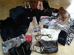 Job lot bundle womens clothes shoes bags purses makeup size 12-14 26 ITEMS