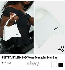 Ladies Joblot Bundle PLT mini triangular bag white pretty little bag