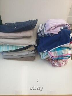 Large Bundle Job Lot Of Woman's Clothing Tshirts, Shirts, Shorts Sizes 16-18