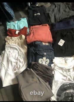 Lot Of 53 Piece Resellers Womens Name Brand Clothing Bundle Small NWT Preowned