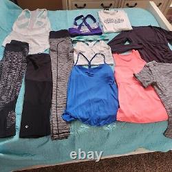 Lululemon Bundle Lot Of Pants, Crop, Tank Tops, Shirts, Bra Sz 6