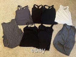 Lululemon Lot Of 8 Bundle Sz 8 Mixed Tank WithBras Love Loose Muscle Racerback Euc