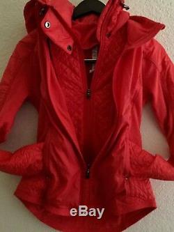 Lululemon Run Bundle Up Jacket Red Size 4 Rare Nwot