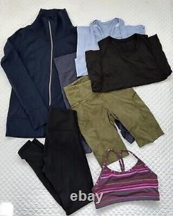Lululemon Women's Mix Lot Clothing 7 Pcs Size 8 Leggings Jacket Tops Bundle
