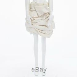 New COMME DES GARCONS Runway SS13 raw beige cotton bundled mini skirt S