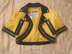 OUTFIT BUNDLE Moschino Couture Jeremy Scott BARBIE YELLOW QUILTED JACKET& SHORTS