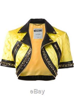 OUTFIT BUNDLE Moschino Couture Jeremy Scott BARBIE YELLOW QUILTED JACKET& SHORTS