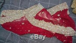 Pakistani/Indian Wedding dress Red and Gold