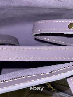 Portland Leather Goods Lavender Mini Zippered Crossbody Tote Bundle