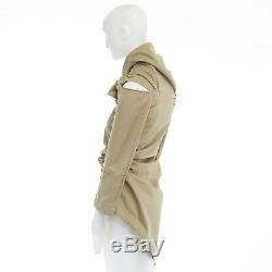 Runway COMME DES GARCONS AW03 square zip up bundled deconstructed trench coat S