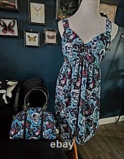 Sourpuss Clothing matching dress and handbag purse bundle rare