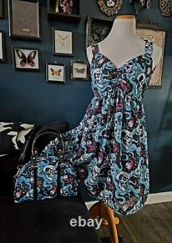 Sourpuss Clothing matching dress and handbag purse bundle rare