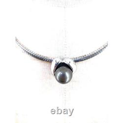 Used Clothing Yuzdhurgi 925 Stamps Black Perch Pearl Choker Women'S Unmarked