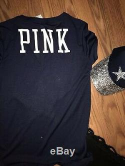 Victoria Secret Pink NFL Dallas Cowboys Bundle Lot Pants Jersey Hat