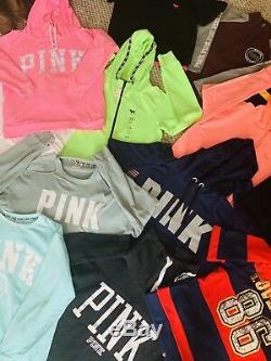 Victorias Secret PINK Huge Bundle Lot Of 13 Hoodies Sweatshirts Sweats Tops
