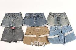 Vintage Levis Turned Up Denim Shorts Womens Job Lot Bundle Wholesale x40 -Lot440