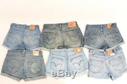 Vintage Levis Turned Up Denim Shorts Womens Job Lot Bundle Wholesale x40 -Lot440