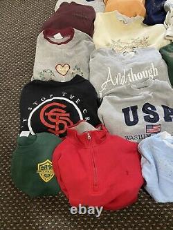 Vintage Sweatshirt Jumper Bundle Wholesale Joblot x34 Pieces Mens and Womens