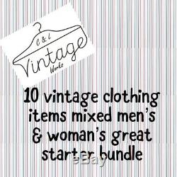 Wholesale Joblot Vintage Clothing Starter Reseller Bundles X10 Items Mens Womens