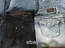 Wholesale Lot of 23 Womens Jeans SZ L 8-16 Clothing Reseller Box Bundle Resale