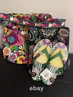 Women's Clothing Vera Bradley bundle -NEW-Handbag, Tablet Case, Flip flop Shoes