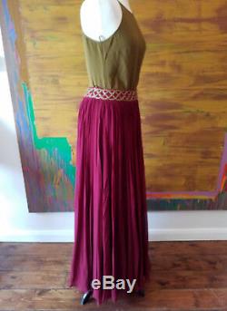 Zaeem Jamal full silk maxi skirt with a spaghetti strap top both size medium
